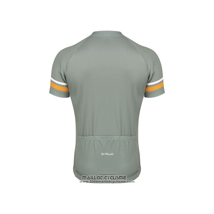 2021 Maillot Cyclisme de Marchi Vert Bleu Manches Courtes et Cuissard